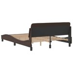 vidaXL Cadre de lit avec tête de lit Marron 140x190 cm Similicuir