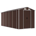 vidaXL Abri de jardin marron 191x470x198 cm acier galvanisé