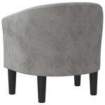 vidaXL Chaise cabriolet gris clair velours