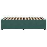 vidaXL Cadre de lit Vert foncé 90x190 cm Velours