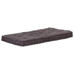 vidaXL Coussin de plancher de palette Coton 120x80x10 cm Anthracite