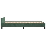 vidaXL Cadre de lit avec tête de lit Vert foncé 90x200 cm Velours