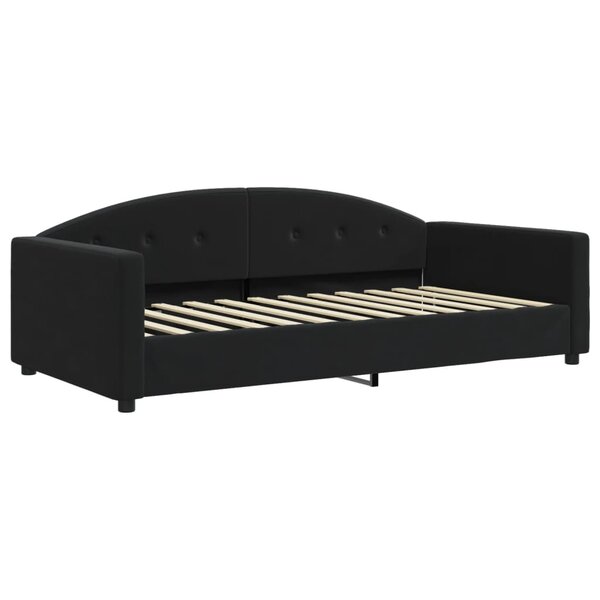 vidaXL Lit de repos noir 100x200 cm velours