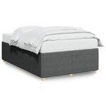 vidaXL Cadre de lit gris foncé 120x190 cm tissu