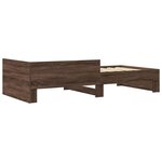vidaXL Cadre de lit sans matelas chêne marron 90x190cm bois ingénierie
