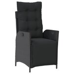 vidaXL Ensemble à manger de jardin coussins 5Pièces Noir Résine tressée