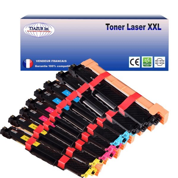 8 Toners compatibles avec TN247 pour Brother HL-L3270CDW  HL-L3280CDW (Noir+Couleur)