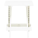 vidaXL Table pliable de jardin blanc 45x43x50 cm plastique