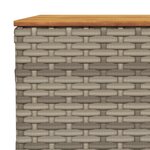 vidaXL Salon de jardin 9 Pièces avec coussins gris résine tressée