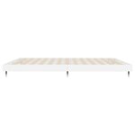 vidaXL Cadre de lit blanc brillant 180x200 cm bois d'ingénierie