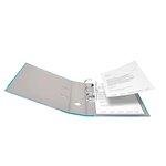 Classeur À Levier Pp A4 Dos De 80mm Vegan Noir - Turquoise - X 20 - Falken
