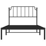vidaXL Cadre de lit métal avec tête de lit noir 107x203 cm