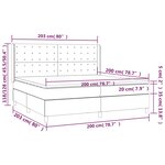 vidaXL Sommier à lattes de lit avec matelas Gris 200x200 cm Similicuir