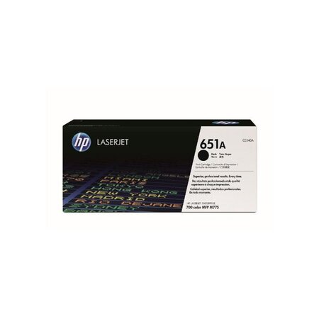 Toner Laser N°651A Noir pour Imprimante Laser - Capacité 13500 pages HP