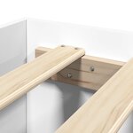 vidaXL Cadre de lit blanc 135x190 cm bois d'ingénierie