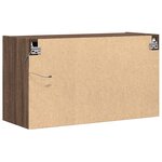 vidaXL Meuble TV mural avec lumières LED chêne marron 80x31x45 cm