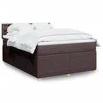 vidaXL Sommier à lattes de lit avec matelas Marron foncé 160x200 cm