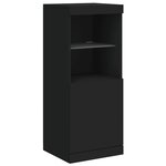 vidaXL Buffet avec lumières LED noir 162x37x100 cm