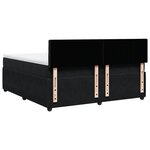 vidaXL Sommier à lattes de lit avec matelas Noir 180x200 cm Velours