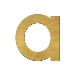 Numéro A- Numéro adhésif pour boîtes aux lettres- Vinyle épais texturé 38 mm Or Vieilli