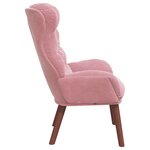 vidaXL Chaise relaxante en velours rose