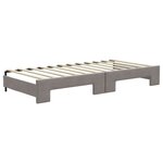 vidaXL Lit de jour avec gigogne et tiroirs taupe 100x200 cm tissu