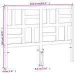 vidaXL Tête de lit cire marron 160 cm bois massif de pin
