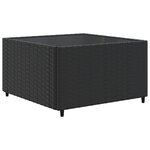 vidaXL Salon de jardin 6 Pièces avec coussins Noir Résine tressée
