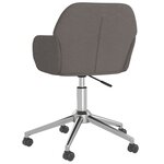 Chaise fauteuil siège pivotante de bureau informatique étude foncé tissu gris 02_0024126