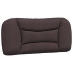 vidaXL Coussin de tête de lit marron foncé 90 cm tissu