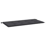 vidaXL Coussin de banc de jardin noir 120x50x4 cm tissu oxford