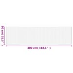 vidaXL Tapis rectangulaire gris 80x300 cm bambou