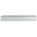 vidaXL Lit surélevé de jardin 320x80x45 cm Acier galvanisé Argenté