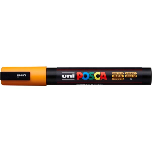 Marqueur pointe conique moyenne pc5m 1 8 - 2 5mm orange x 6 POSCA
