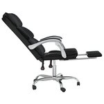 vidaXL Fauteuil inclinable de bureau Noir Similicuir