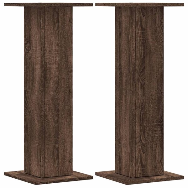 vidaXL Supports pour plantes 2 Pièces chêne marron bois d'ingénierie
