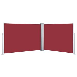 vidaXL Auvent latéral rétractable Rouge 120 x 1000 cm