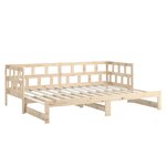 vidaXL Lit coulissant bois massif de pin 2x(90x200) cm