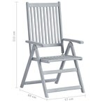 vidaXL Chaises inclinables de jardin lot de 6 et coussins bois acacia