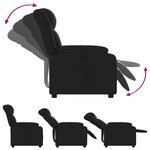vidaXL Fauteuil inclinable électrique Noir Similicuir
