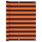 vidaXL Écran de balcon Orange et marron 120x400 cm Tissu Oxford