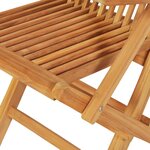 vidaXL Salon de jardin 5 Pièces Bois de teck massif