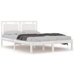 vidaXL Cadre de lit Blanc Bois massif 120x200 cm