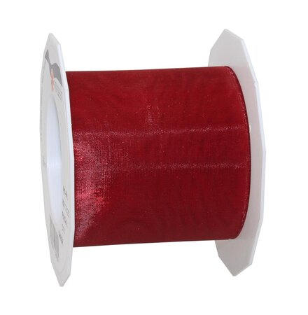 Organza sheer 25-m-rouleau 72 mm rouge feu