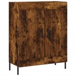 vidaXL Buffet haut Chêne fumé 69 5x34x180 cm Bois d'ingénierie