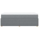 vidaXL Sommier à lattes de lit avec matelas Gris clair 100x200cm Tissu