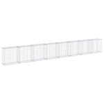 vidaXL Panier gabion avec couvercle 800x50x100 cm fer galvanisé