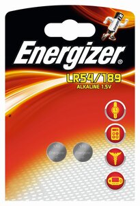 Blister de 2 piles calculatrices/photo 189 LR54 ENERGIZER