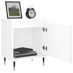 vidaXL Tables de chevet 2 Pièces blanc 40x30x50 cm bois d'ingénierie