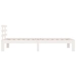 vidaXL Cadre de lit Blanc Bois massif 90x200 cm